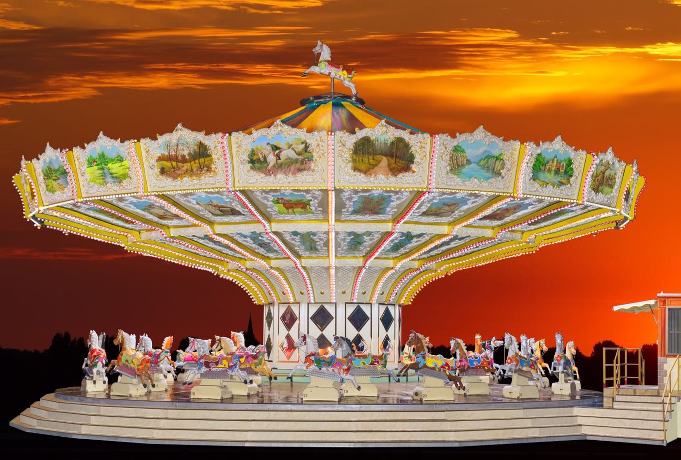 Alt Wiener Pferdekarussell Cranger Weihnachtszauber
